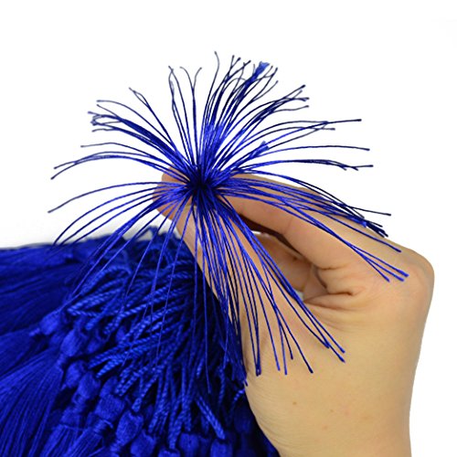 100Pcs 5 Inch Silky Bookmark Tassels for Jewelry, Souvenir(Navy Blue) - color: Navy Blue