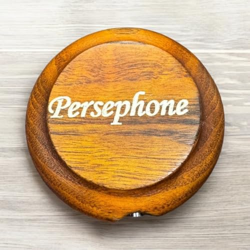 Handmade Natural Wooden Compact Mirror with Abalone Shell and Mother of Pearl Inlay- Magnifying Make Up Mirror - color: Butterfly