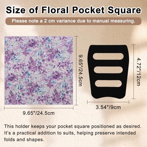 Cotton Floral Handkerchiefs for Men Wedding Evening Daily Work Prom - color: Purple,blue,white