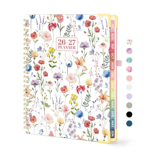 Forvencer Academic Planner 2026-2027, Calendar Jul 2026-Jun 2027, 6" x 8" - color: Floral Style, size: 6.3"x8.4" (Jul 2026 - Jun 2027)