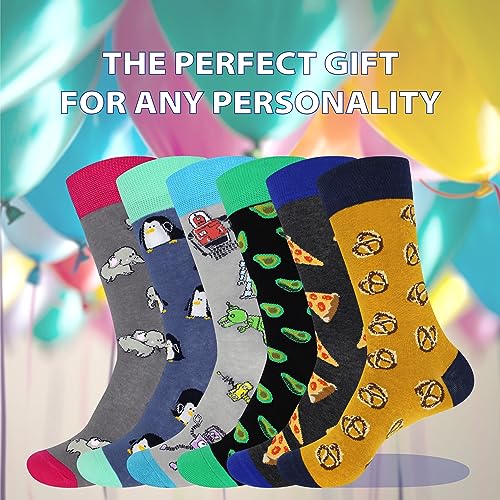 BambooMN Men's Cotton Colorful Design Fashion Novelty Dress Socks - color: Big Brown Bear - 2 Pairs, size: 5-9