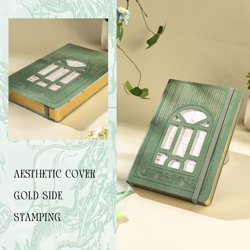 TIEFOSSI A5 Lined Journal for Women & Men, 100 GSM Thick Paper - color: Light Green, size: Lined