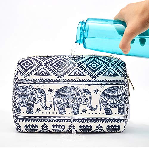 Narwey Makeup Bag Travel Toiletry Bag, Cosmetic Bag for Women Girls - color: Elephant, style: Large