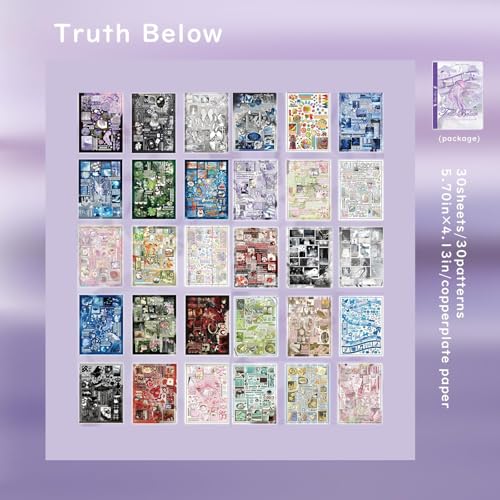 Japanese Sticker Books for Journaling Supplies, Retro Japanese Stickers - color: Truth