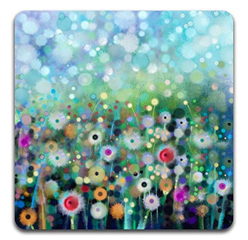 Beautiful Watercolor Flowers Square Coaster Set of 4 - color: Beautiful Watercolor Flowers