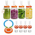 4 Pack Fermentation Kit for 3.3" Wide Mouth Mason Jar (No Jars) - size: 3.3 IN*4 Pack (No Jar)