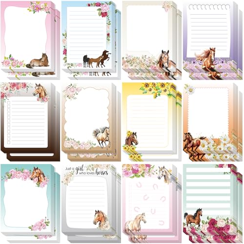 Gilprop 24 Pack Horse Sticky Notes, Horse Lover Gifts for Women - style: Horse