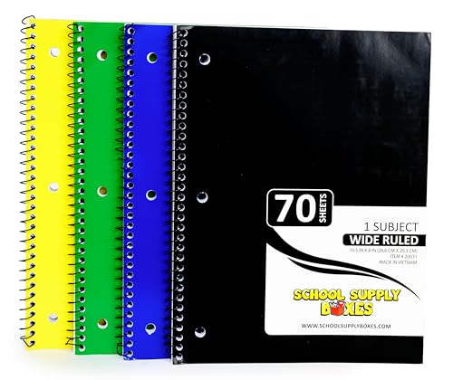 School Supply Boxes | Elementary Writing Bundle (1 Box) | Back to School Essentials Kit for Students & Teachers | Includes Wide-Ruled Filler Paper, Wide-Ruled Notebooks, 12 ct. Pens, & More - color: Elementary Writing Bundle, size: 1 Box