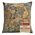 William Morris Owl and Pigeon Tapestry Throw Pillow Cover 18 x 18 in - color: Black Owl