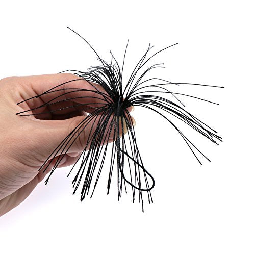 VAPKER 100 Black Silky Tassels 13cm/5-Inch with 2-Inch Cord Loop for Jewelry Making, DIY Projects, Bookmarks - color: B:black
