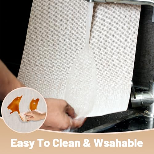 Placemats Set of 6，Non-Slip PVC Weave Table Mats Easy to Clean，Heat Resistant Place Mats for Kitchen Dining Table Decoration Indoor Outdoor，Beige White - color: Beige White