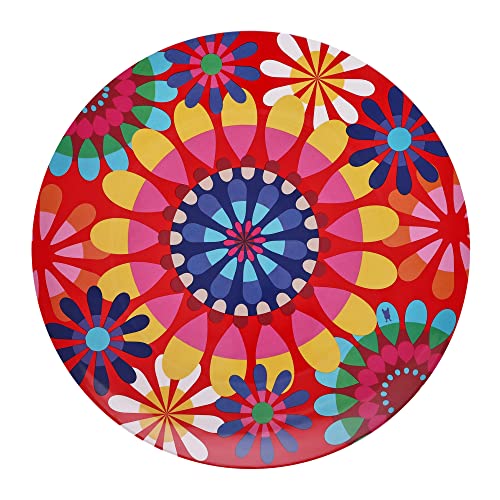 French Bull 15" Round Platter - Melamine Platters and Serving Ware - Plate, Dish, Serving, Collection - Festival - color: Festival, size: 15" Round Platter