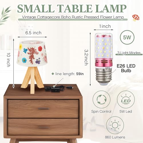 Hortsun Pressed Flower Vintage Table Lamp,Trapezoid - color: Trapezoid