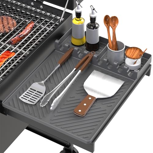 Silicone Grill Mat Compatible with Blackstone, Grey - color: Gray