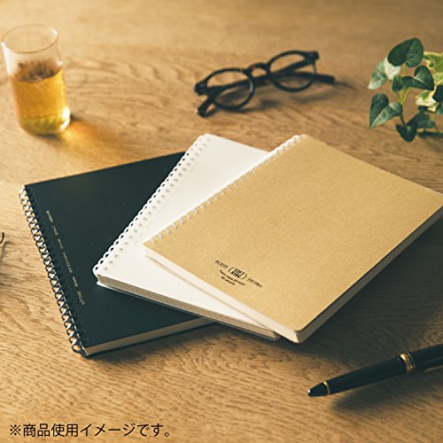 KOKUYO Spiral Lined Notebook, 10'' x 7'' Business Journal B5 Soft Ring Notebooks with A 6mm Ruled, 80 Perforated Sheets, Clear 1 Subject Notebook, Note Taking for Work. Japan Import (SU-SV508B-T) - size: B5