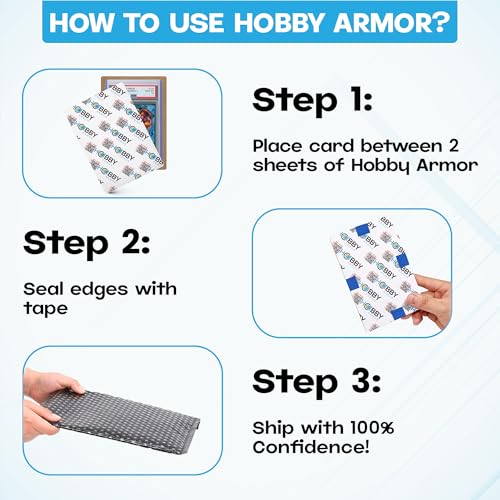 Hobby Armor Graded Trading Card Shipping Protector, 4x6 Cardboard, 100 Pack - color: 100 Pack - Vibrant