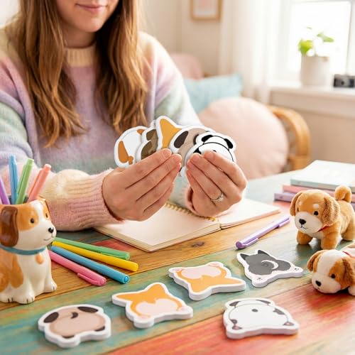 Yinder 24 Pads Dog Sticky Notes Cute Kawaii Dog Butt Memo Self Adhesive - color: Multicolor, size: Dog Butt