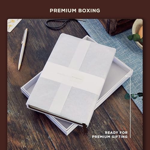BEECHMORE BOOKS Premium Lined Leather Journal for Men & Women, 5" x 8" (A5) Thick 120gsm Ivory Cream Paper Notebook, Hardcover Vegan Leather Personal Diary, With Gift Box (Chestnut Brown) (Pack of 2) - color: Chestnut Brown, size: A5 - 5.8" x 8.3" Medium