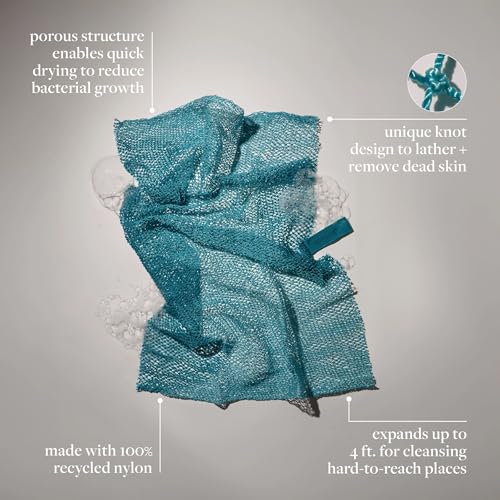 EcoTools Exfoliating Bath Net, African Bath Net Body Scrubber - color: Blue, size: 1 Count (Pack of 1)