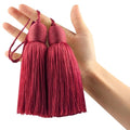 2Pcs Key Tassel with Loop DIY Handmade Craft Accessories,Red - color: Red