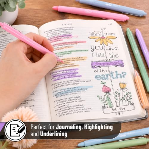 Mr. Pen- Bible Highlighters and Pens No Bleed, 12 Pack - color: Pastel