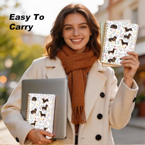 2 Pcs Cute Dachshund Spiral Notebook Dachshund Lover Gifts Journal Notebook - color: Multicolour 0201
