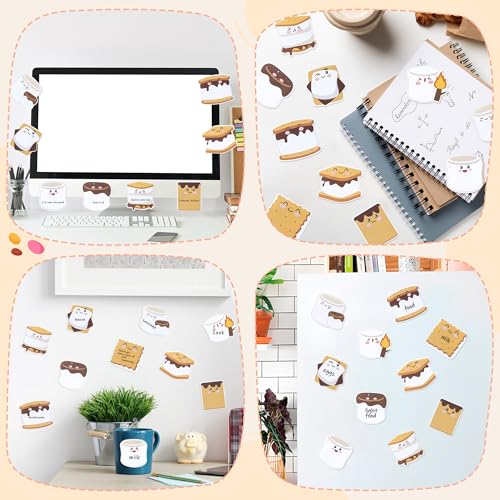 CJiangpo 30Pcs Marshmallow Sticky Notes Pads 600 Sheets Self Stick Notepad - color: Marshmallow