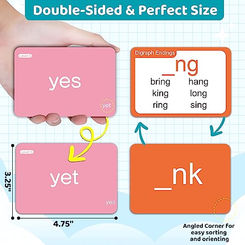 712 Sight Words/Phonics Flash Cards, Dolch & Fry High Frequency Site Words - style: 712 Sight Words