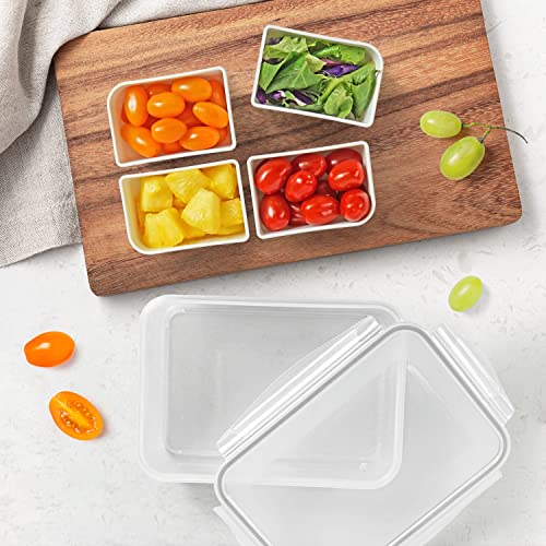 carrotez 4 Compartment Food Container - 6.3 Cup (1500ml) - color: White, size: 4 Compartment (6.3 Cup)