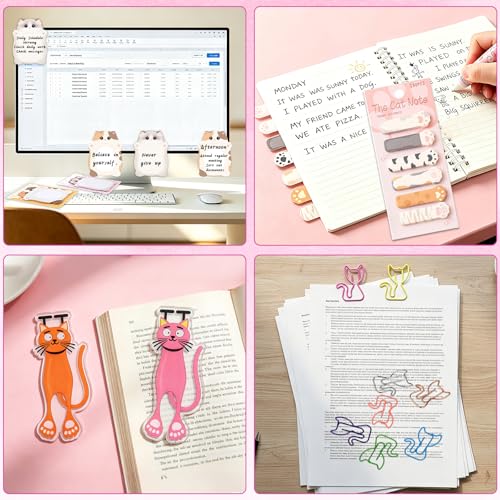 38Pcs Cute Cat Stationery Set, Kawaii School Supplies, Cat Lover Gifts Box