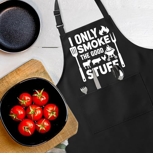 Funny Aprons for Men，Women - color: I Only Smoke the Good Stuff