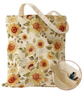 Miss Adola Canvas Tote Bag for Women with Inner Pocket - color: Sunflower
