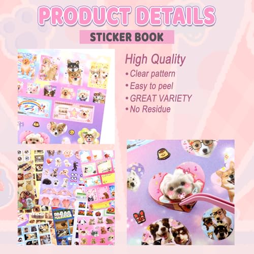 800+ Dog Sticker Book, Funny Dog Stickers for Journaling Scrapbook - color: Al