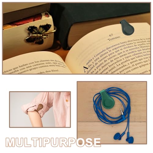 6PCS Magnetic Bookmarks, Magnetic Leather Bookmark, Magnetic Book Mark