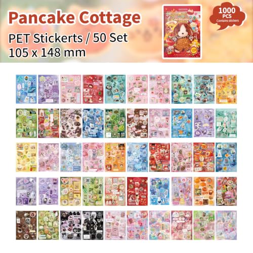 Japanese Comic Style Sticker Scrapbooking Supplies for Junk Journal, 50 Sheets Stickers TZ-018-001 - color: Uideyvi Japanese Comic Style Sticker Tz-018-001
