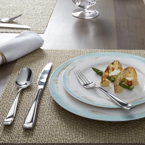 Oneida Moda 65-Piece 18/10 Silverware Set for 12, Flatware - style: 65-Piece Flatware Set with Caddy