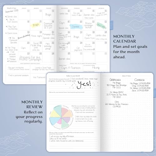 Legend Planner Undated, Weekly & Daily Goal Journal, A5 Periwinkle - color: Periwinkle Gold (Undated), size: A5 (5.5'' x 8.3'')