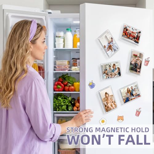 4 Pack 4x6 Inch Magnetic Picture Frame for Fridge - size: 4 X 6 (4-pack)