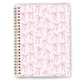 GDJIEGBC Coquette Pink Ribbon Bow Striped Notebook 5.5x8.3in - color: Color-H