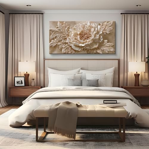 Tsomzxng Modern Canvas Flower Wall Art Decor For Living Room 20 X 40 Inch - color: LAI-13A, size: 40"L x 20"W