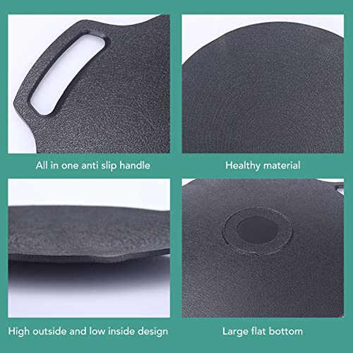 VBESTLIFE Korean Grill Pan, Double Handle Non Stick 6 Layer Coating Aluminum Alloy Gas Cooker Round BBQ Griddle for Outdoor Camping