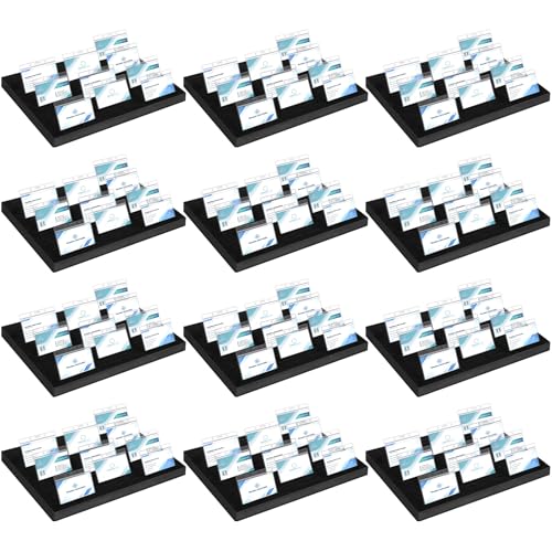 Lincia 12 Pcs Name Badge Holder ID Tray Organizer Foam Holds