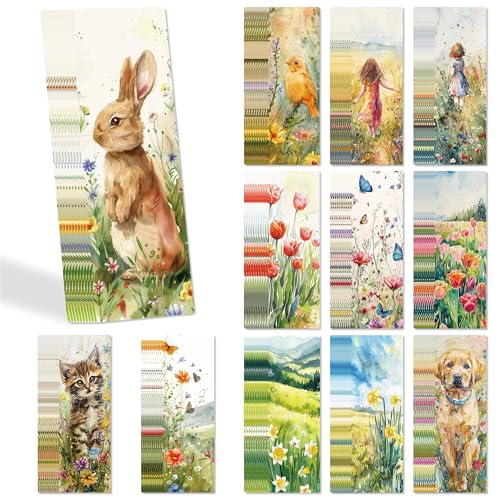 Vintage Flower Bookmark Gifts - 120pcs Cats Paper Bookmarks Bulk