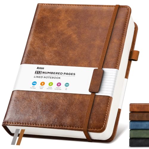 Lined Hardcover Leather Journal Notebook: A4 Journal for Women Men, Brown - color: Brown, size: 8.5"x11"