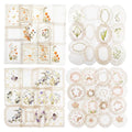 80 Pcs Floral Frame Stickers for Scrapbooking and Journaling - color: Glazed Gauze