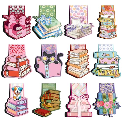 Cute Magnetic Bookmarks, Planner Page Marker, Bookmark Clips - style: Book Lover