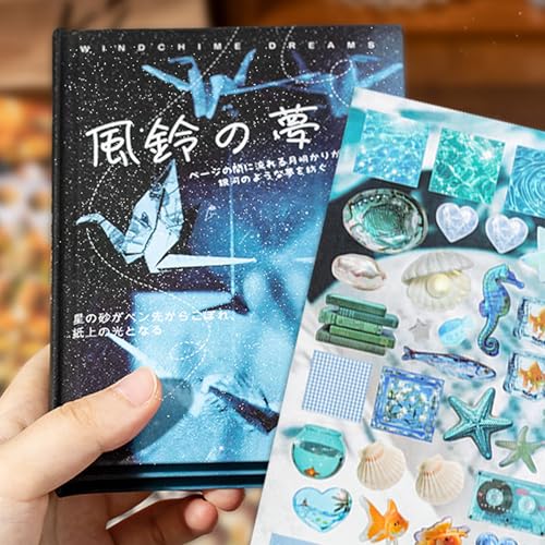 Aesthetic Sticker Book, 30 Sheets Dreamcore & Foodie Designs - color: Wind Chime