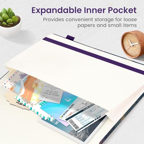 Taja Aesthetic Lined Journal for Women, Pretty Notebooks for Work & Study - color: N-Cosmic Swirl