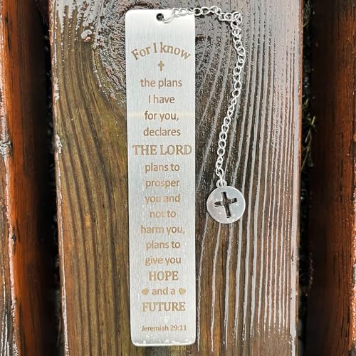 Christian Bookmark Gifts for Women Girls Boys, Inspirational Religious Book Mark Markers Faith (for I Know The Plans I Have) - style: For I know the plans I have