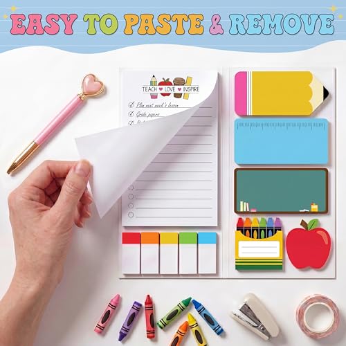 BEAWART Teacher Sticky Notes Set, Blackboard Classroom Appreciation Gift - color: Teacher Sticky Notes Blackboard
